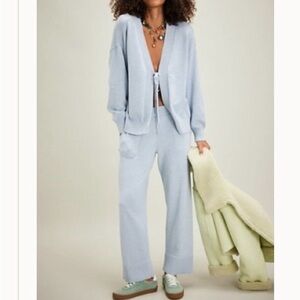 Free People Light Blue Cardigan Sweater